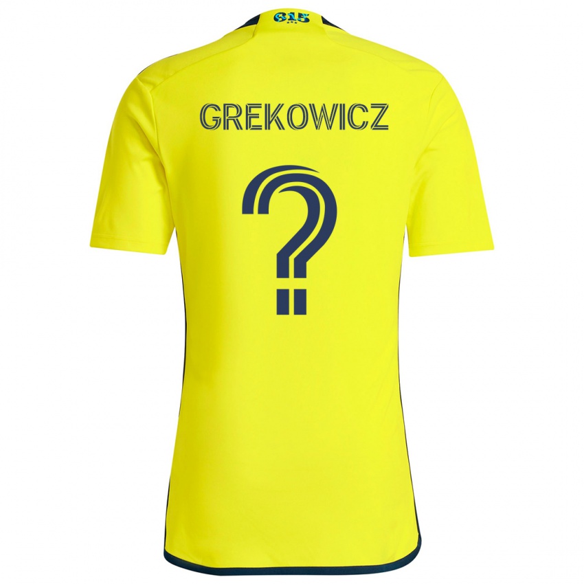 Kinder Jacob Grekowicz #0 Gelb Blau Heimtrikot Trikot 2024/25 T-Shirt