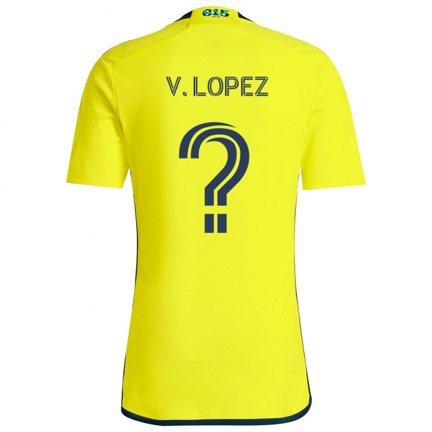 Kinder Alejandro Velazquez-Lopez #0 Gelb Blau Heimtrikot Trikot 2024/25 T-Shirt