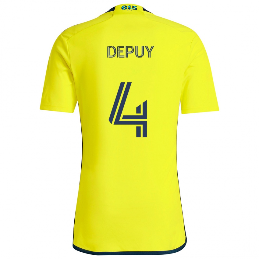 Kinder Nick Depuy #4 Gelb Blau Heimtrikot Trikot 2024/25 T-Shirt