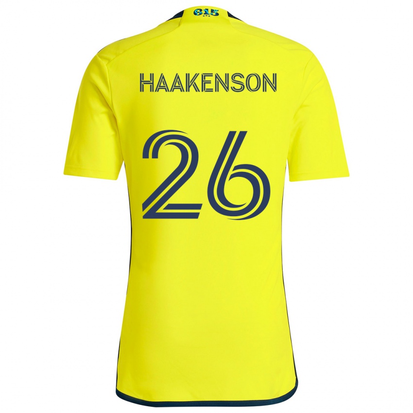 Kinder Luke Haakenson #26 Gelb Blau Heimtrikot Trikot 2024/25 T-Shirt