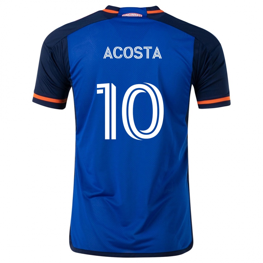 Kinder Luciano Acosta #10 Blau Weiss Heimtrikot Trikot 2024/25 T-Shirt