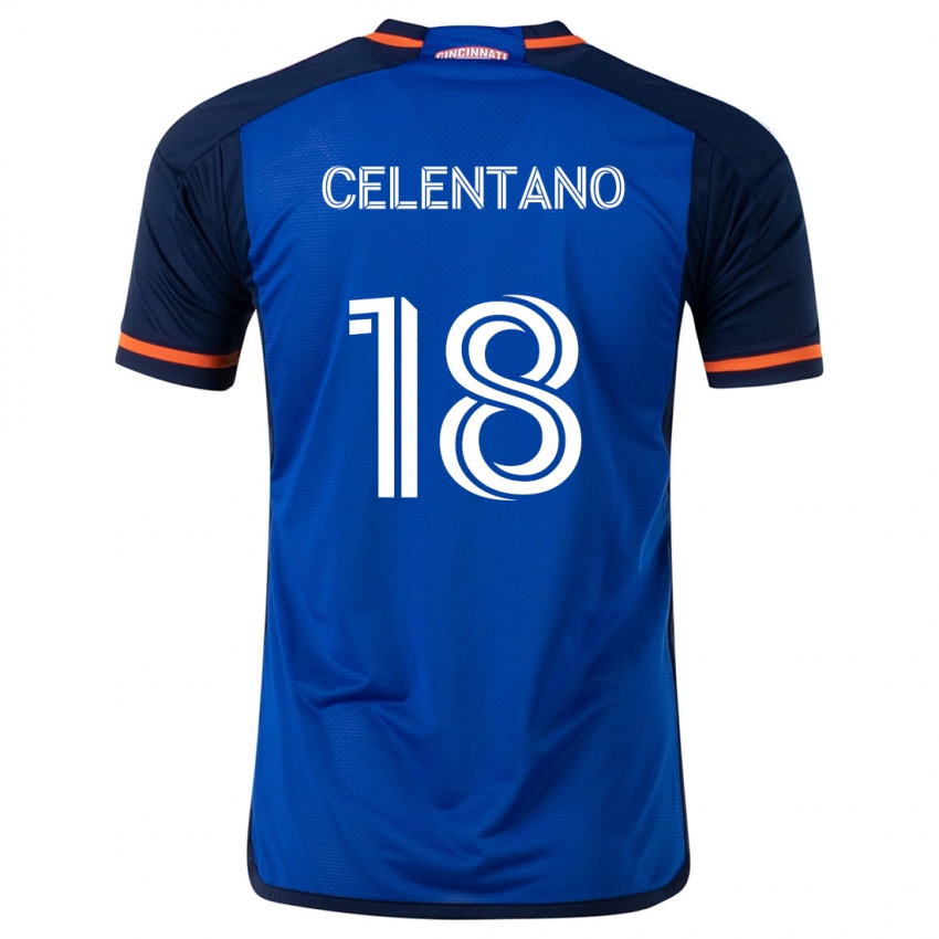 Kinder Roman Celentano #18 Blau Weiss Heimtrikot Trikot 2024/25 T-Shirt