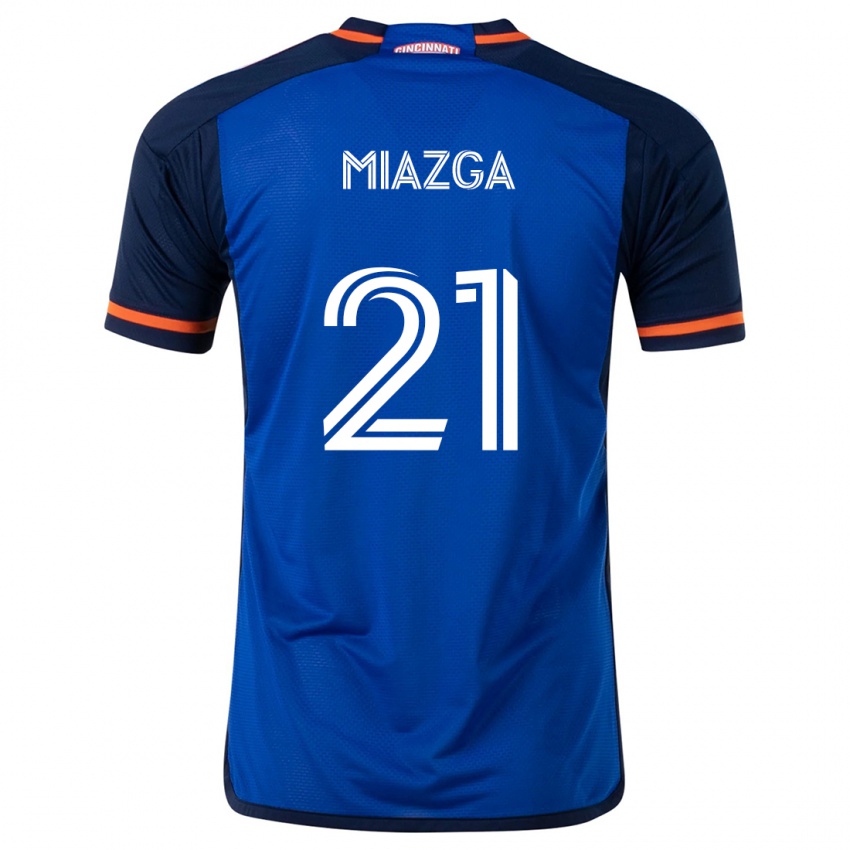 Kinder Matt Miazga #21 Blau Weiss Heimtrikot Trikot 2024/25 T-Shirt