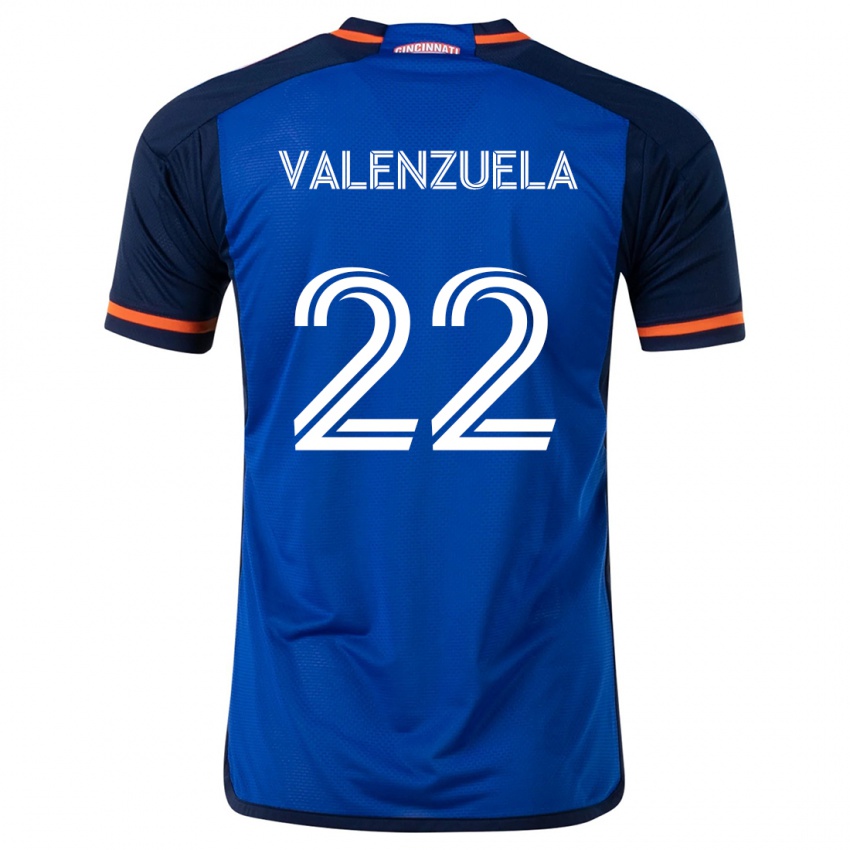 Kinder Gerardo Valenzuela #22 Blau Weiss Heimtrikot Trikot 2024/25 T-Shirt