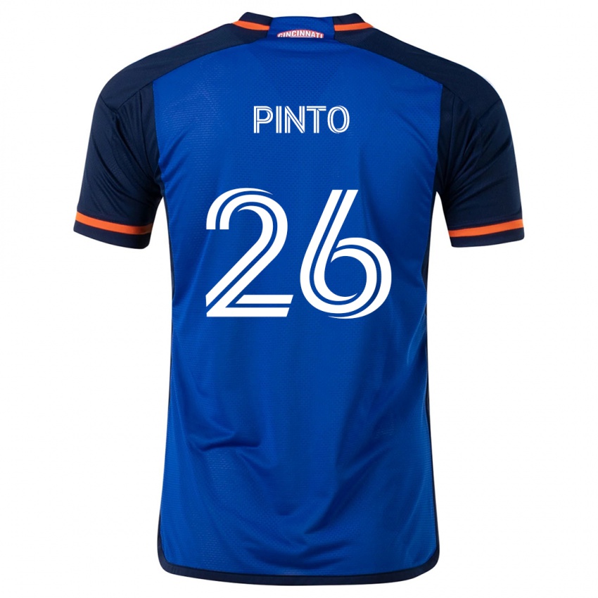 Kinder Malik Pinto #26 Blau Weiss Heimtrikot Trikot 2024/25 T-Shirt