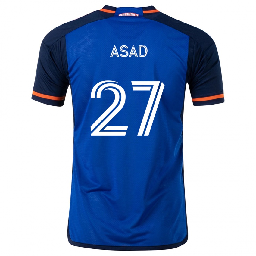 Kinder Yamil Asad #27 Blau Weiss Heimtrikot Trikot 2024/25 T-Shirt