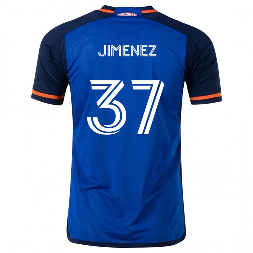 Kinder Stiven Jimenez #37 Blau Weiss Heimtrikot Trikot 2024/25 T-Shirt