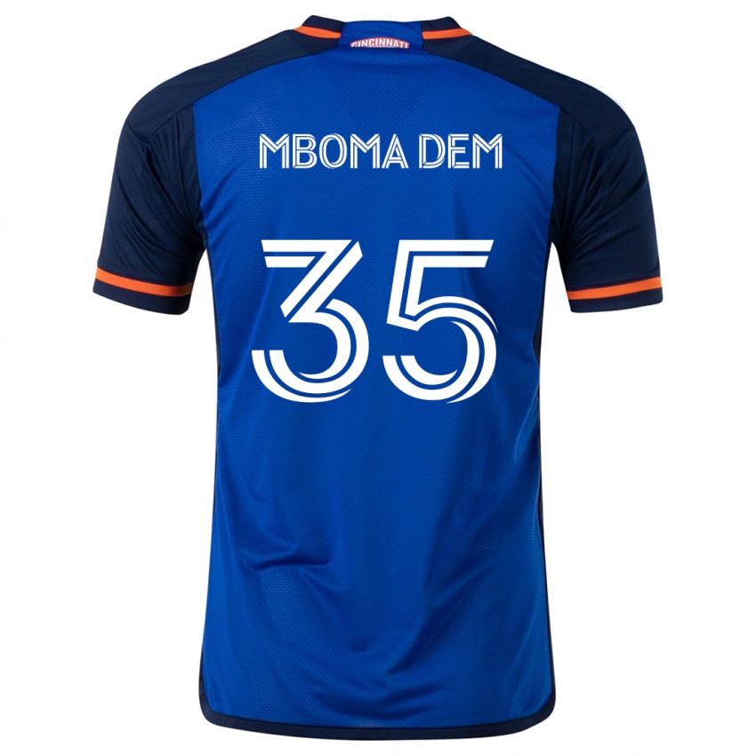 Kinder Kenji Mboma Dem #35 Blau Weiss Heimtrikot Trikot 2024/25 T-Shirt