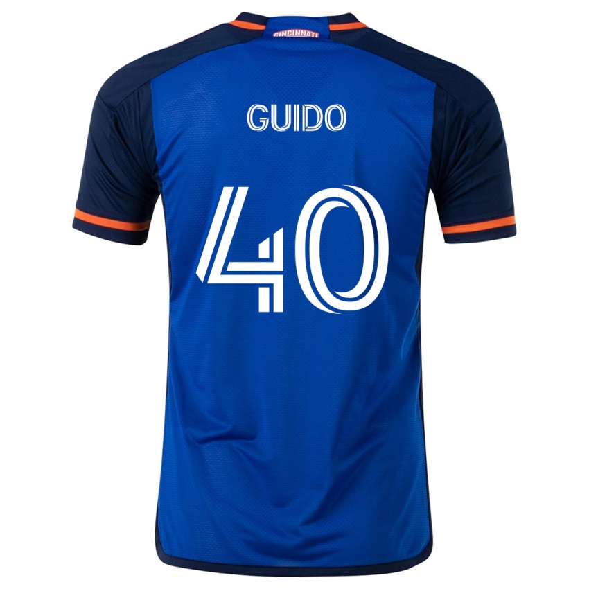 Kinder Alejandro Guido #40 Blau Weiss Heimtrikot Trikot 2024/25 T-Shirt