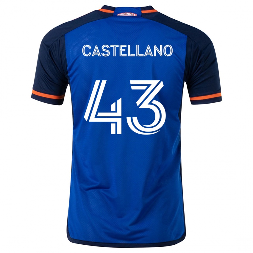 Kinder Jesús Castellano #43 Blau Weiss Heimtrikot Trikot 2024/25 T-Shirt