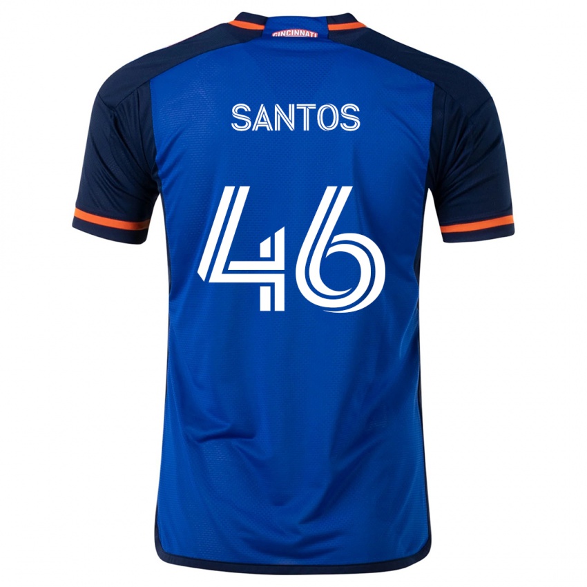 Kinder Guilherme Santos #46 Blau Weiss Heimtrikot Trikot 2024/25 T-Shirt