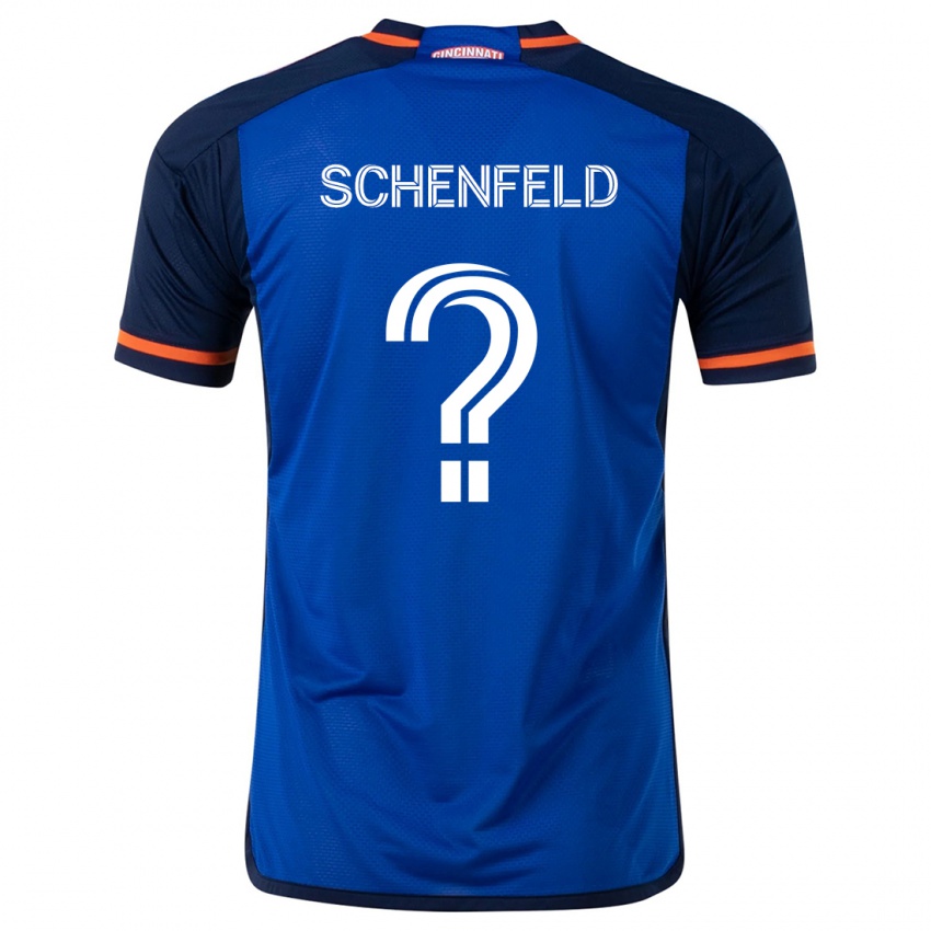 Kinder Matthew Schenfeld #0 Blau Weiss Heimtrikot Trikot 2024/25 T-Shirt