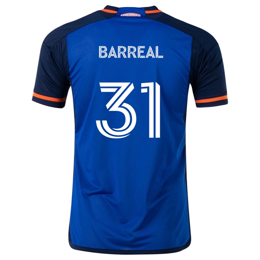 Kinder Álvaro Barreal #31 Blau Weiss Heimtrikot Trikot 2024/25 T-Shirt