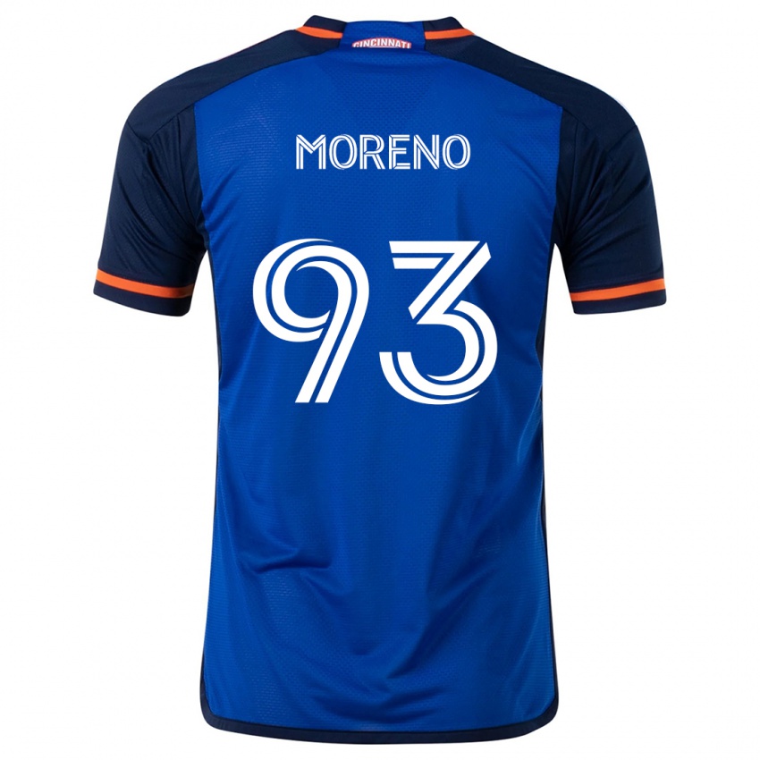 Kinder Júnior Moreno #93 Blau Weiss Heimtrikot Trikot 2024/25 T-Shirt