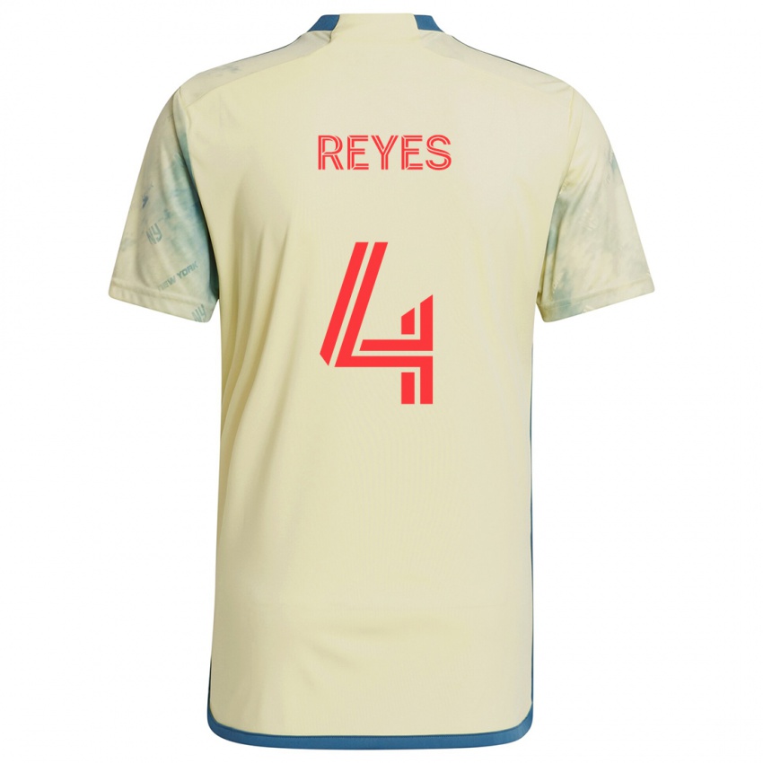 Kinder Andrés Reyes #4 Gelb Rot Blau Heimtrikot Trikot 2024/25 T-Shirt