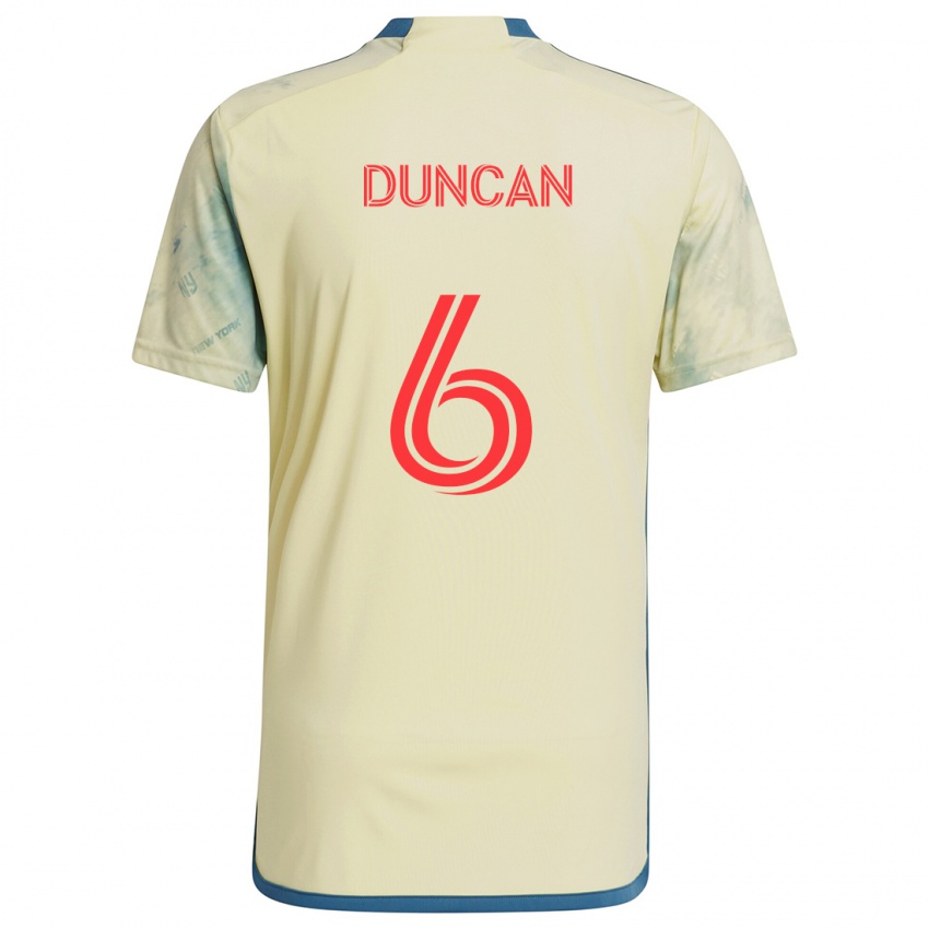 Kinder Kyle Duncan #6 Gelb Rot Blau Heimtrikot Trikot 2024/25 T-Shirt