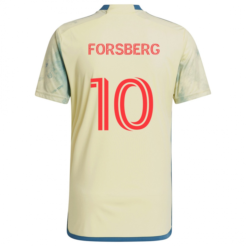 Kinder Emil Forsberg #10 Gelb Rot Blau Heimtrikot Trikot 2024/25 T-Shirt