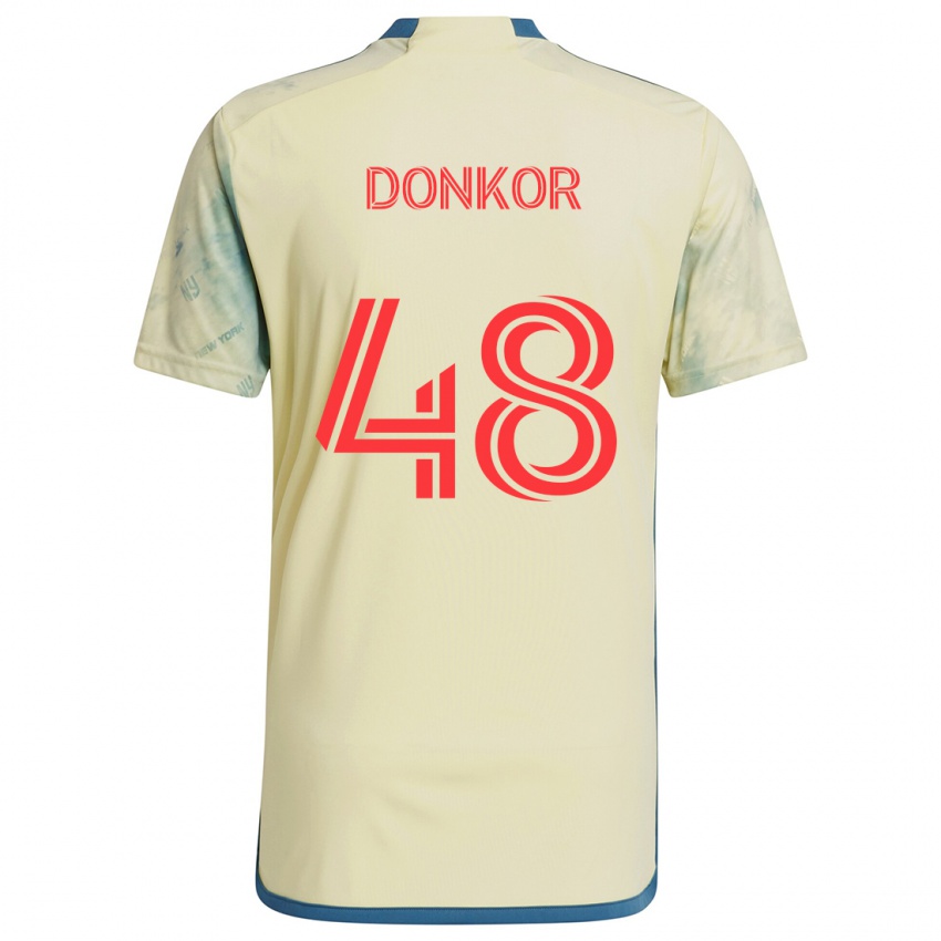 Kinder Ronald Donkor #48 Gelb Rot Blau Heimtrikot Trikot 2024/25 T-Shirt