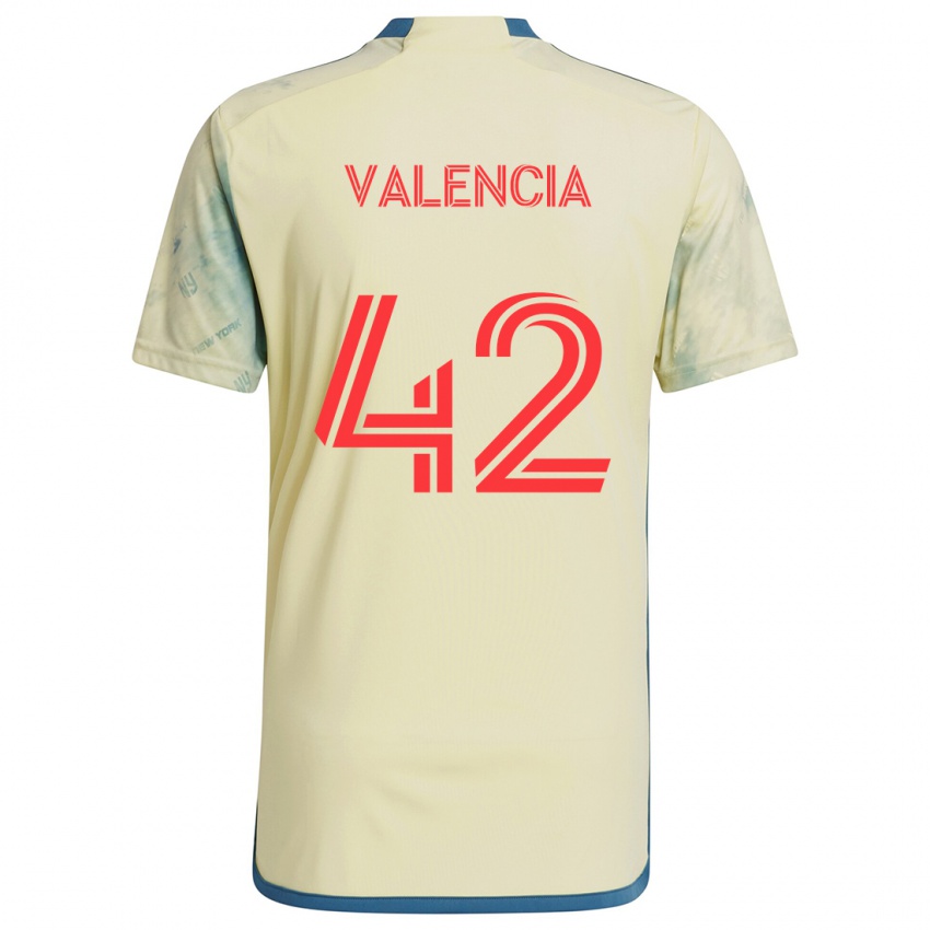 Kinder Omar Valencia #42 Gelb Rot Blau Heimtrikot Trikot 2024/25 T-Shirt