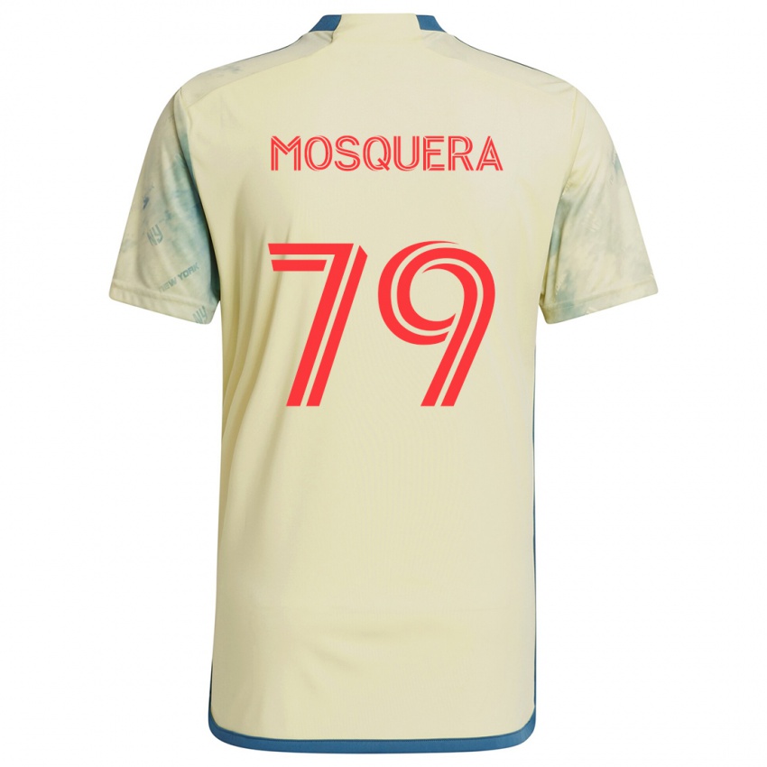 Kinder Rafael Mosquera #79 Gelb Rot Blau Heimtrikot Trikot 2024/25 T-Shirt