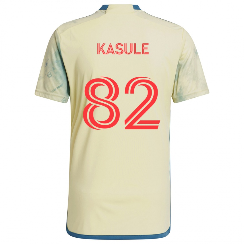 Kinder Ibrahim Kasule #82 Gelb Rot Blau Heimtrikot Trikot 2024/25 T-Shirt