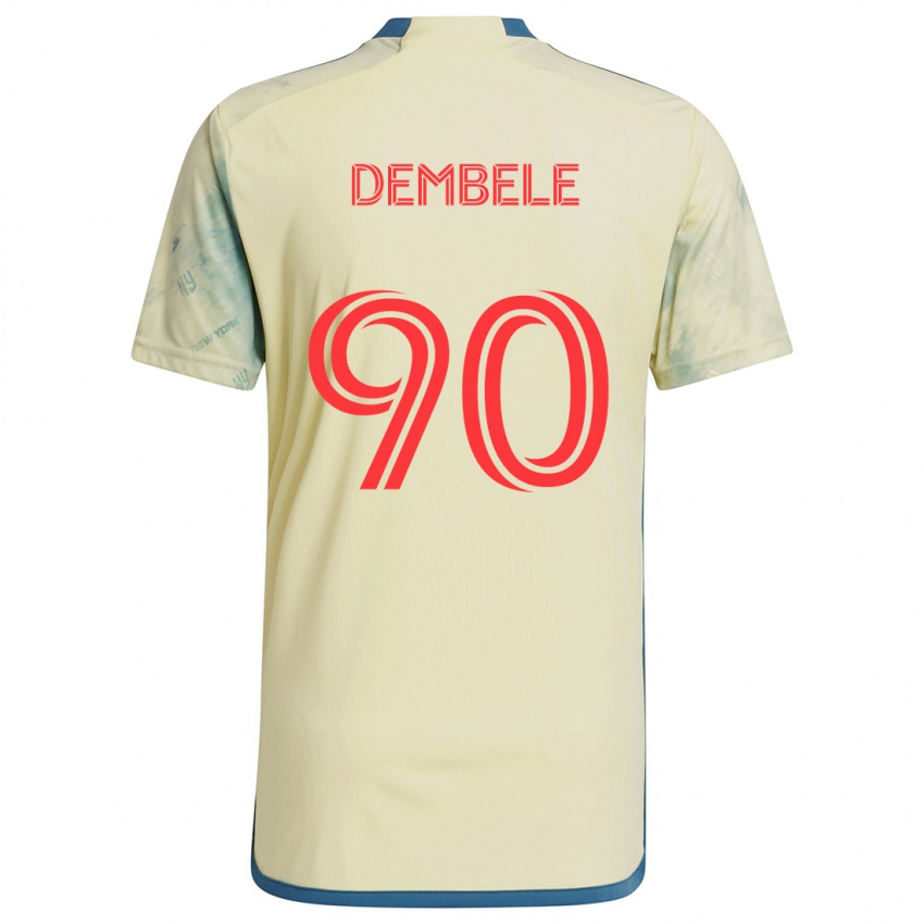 Kinder Malick Dembele #90 Gelb Rot Blau Heimtrikot Trikot 2024/25 T-Shirt