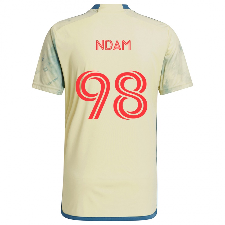 Kinder Hassan Ndam #98 Gelb Rot Blau Heimtrikot Trikot 2024/25 T-Shirt