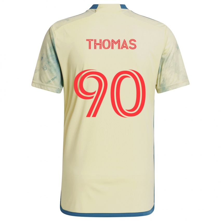 Kinder Oladayo Thomas #90 Gelb Rot Blau Heimtrikot Trikot 2024/25 T-Shirt