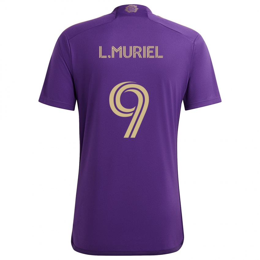 Kinder Luis Muriel #9 Lila Gelb Heimtrikot Trikot 2024/25 T-Shirt