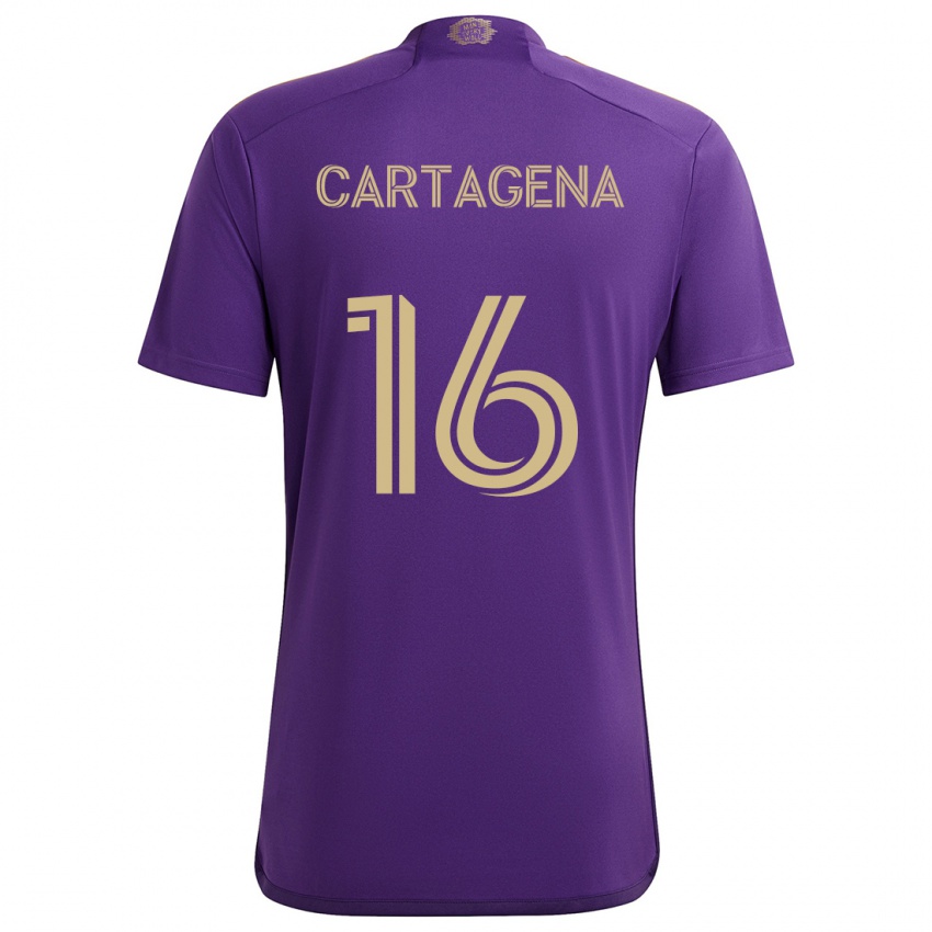 Kinder Wilder Cartagena #16 Lila Gelb Heimtrikot Trikot 2024/25 T-Shirt