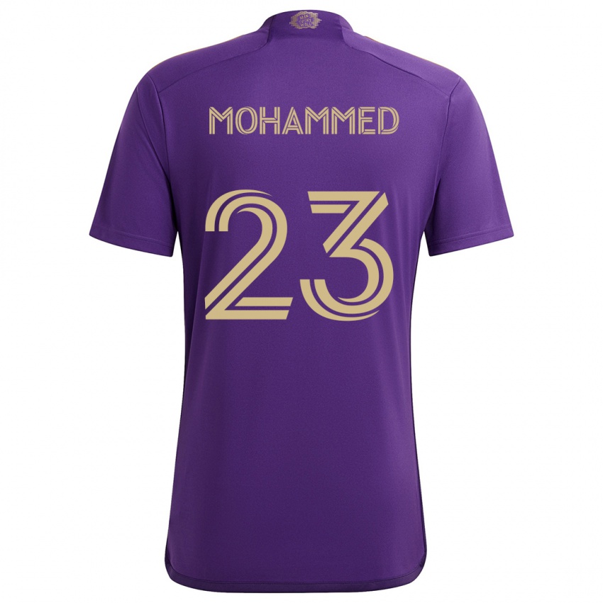 Kinder Shak Mohammed #23 Lila Gelb Heimtrikot Trikot 2024/25 T-Shirt