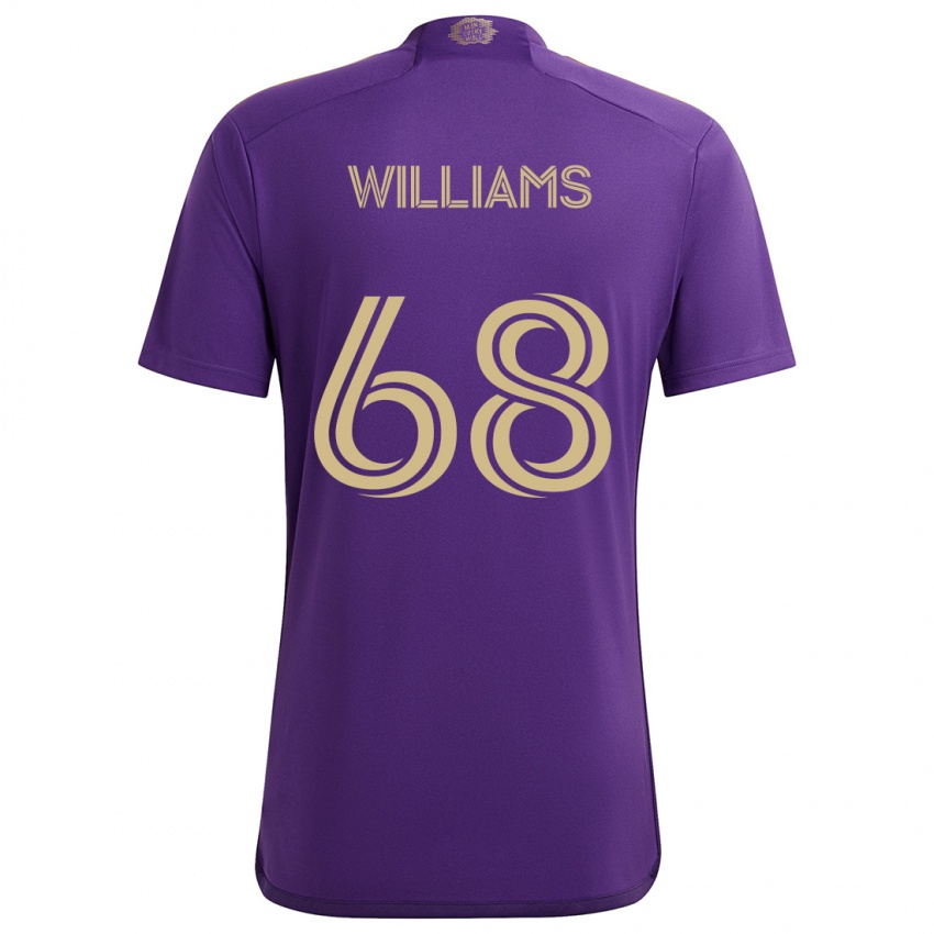 Kinder Thomas Williams #68 Lila Gelb Heimtrikot Trikot 2024/25 T-Shirt