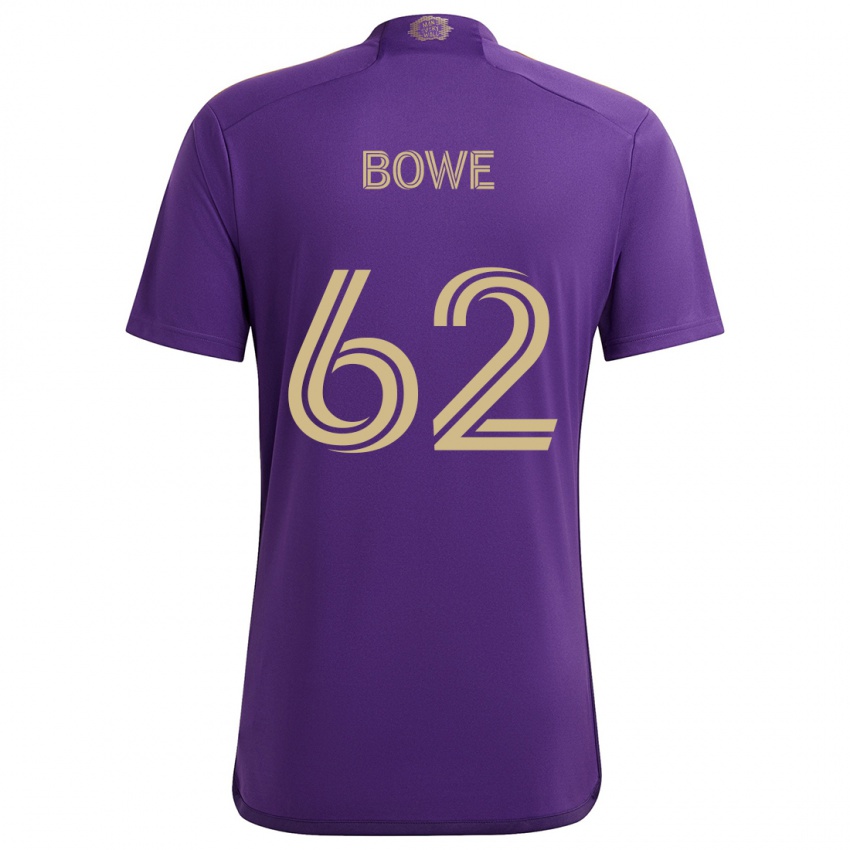 Kinder Thomas Bowe #62 Lila Gelb Heimtrikot Trikot 2024/25 T-Shirt