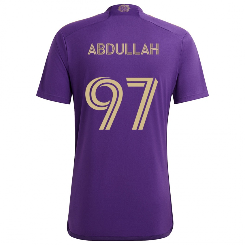 Kinder Majed Abdullah #97 Lila Gelb Heimtrikot Trikot 2024/25 T-Shirt