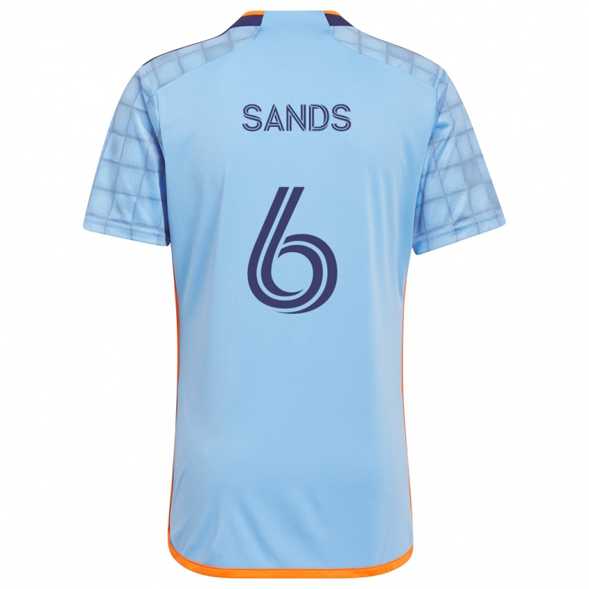 Kinder James Sands #6 Blau Orange Heimtrikot Trikot 2024/25 T-Shirt