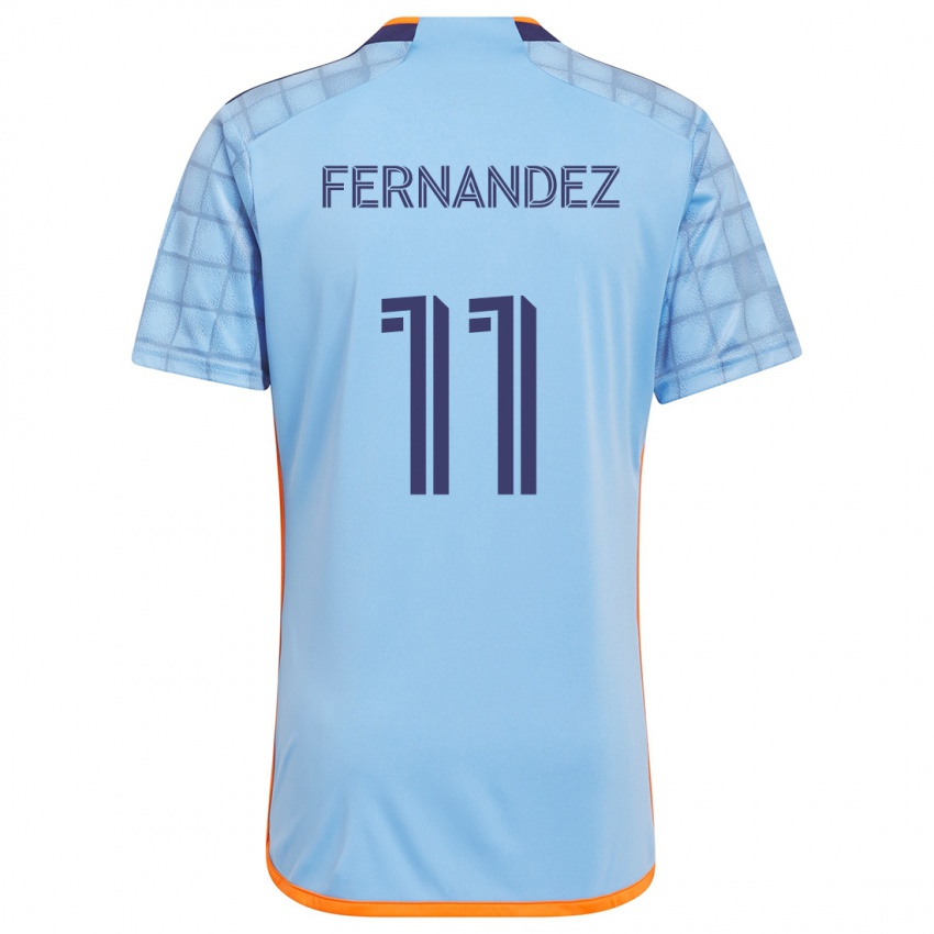 Kinder Julián Fernández #11 Blau Orange Heimtrikot Trikot 2024/25 T-Shirt