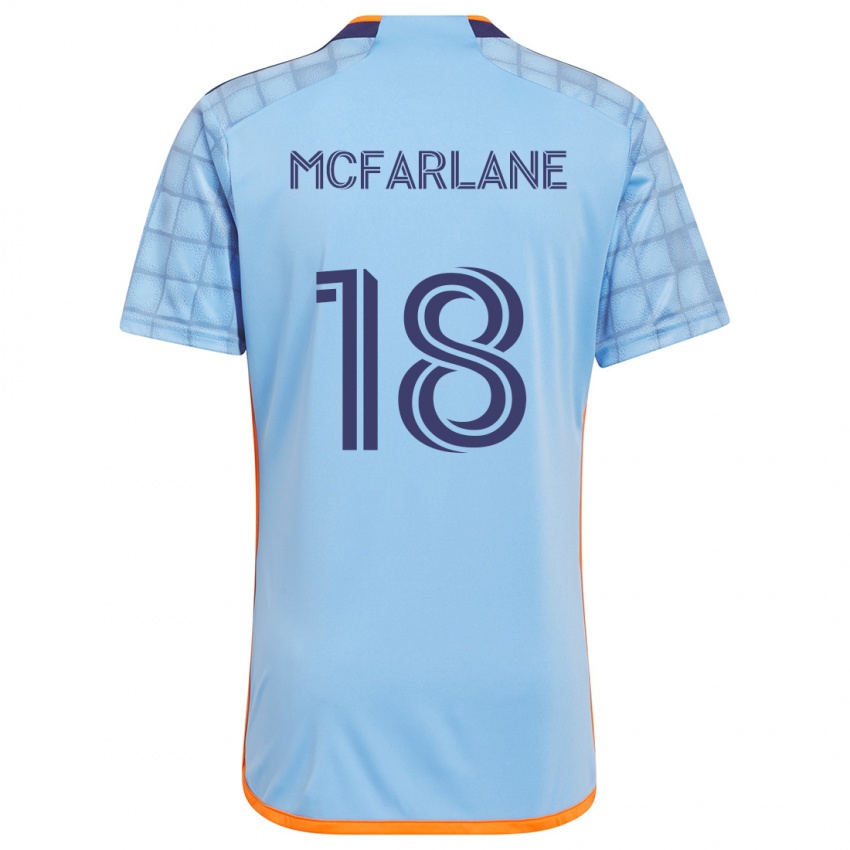 Kinder Christian Mcfarlane #18 Blau Orange Heimtrikot Trikot 2024/25 T-Shirt