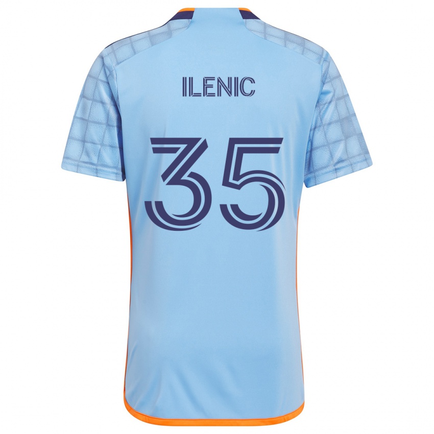 Kinder Mitja Ilenic #35 Blau Orange Heimtrikot Trikot 2024/25 T-Shirt