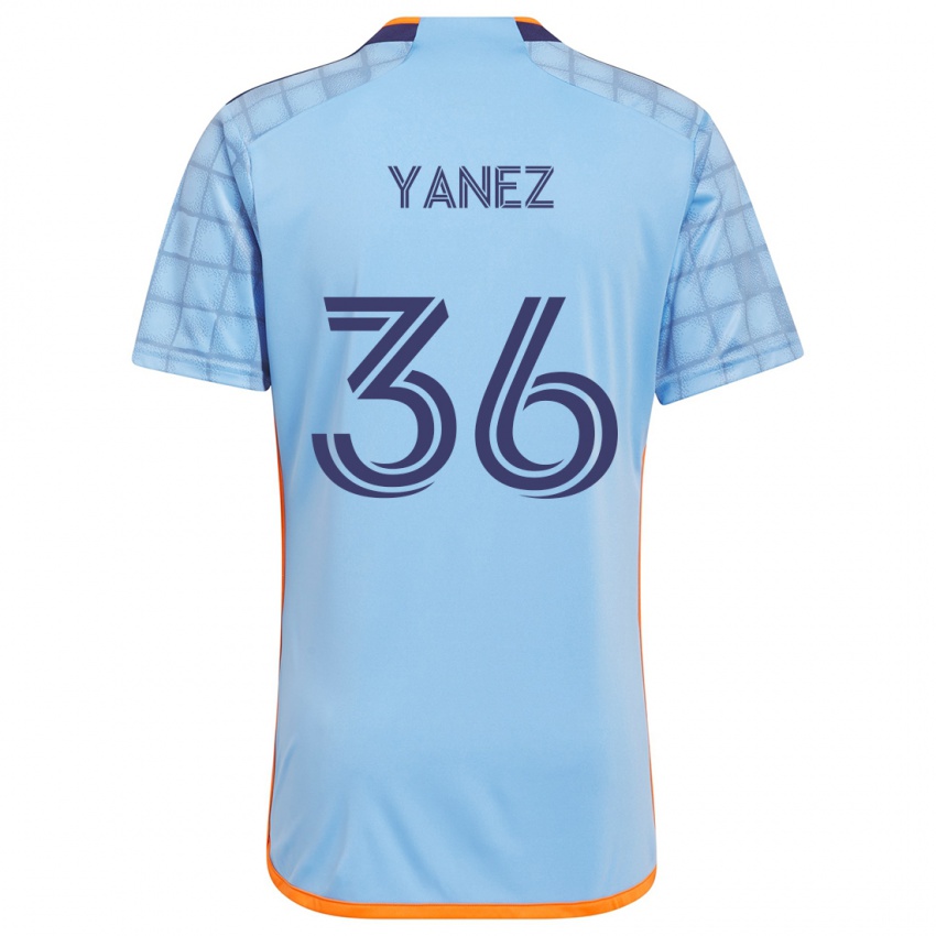 Kinder Zidane Yañez #36 Blau Orange Heimtrikot Trikot 2024/25 T-Shirt