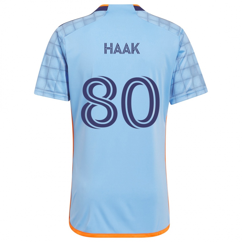 Kinder Justin Haak #80 Blau Orange Heimtrikot Trikot 2024/25 T-Shirt