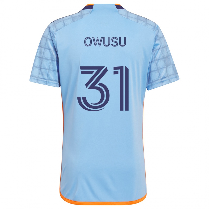 Kinder Samuel Owusu #31 Blau Orange Heimtrikot Trikot 2024/25 T-Shirt