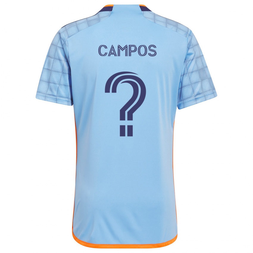 Kinder Adonis Campos #0 Blau Orange Heimtrikot Trikot 2024/25 T-Shirt