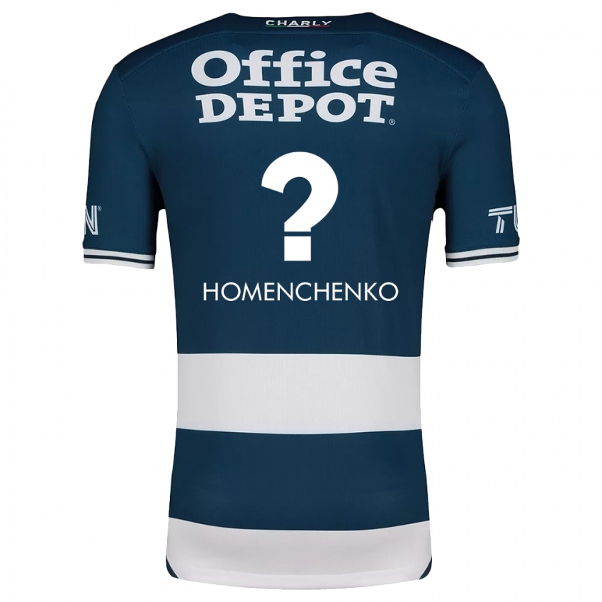 Kinder Santiago Homenchenko #0 Blau Weiss Heimtrikot Trikot 2024/25 T-Shirt