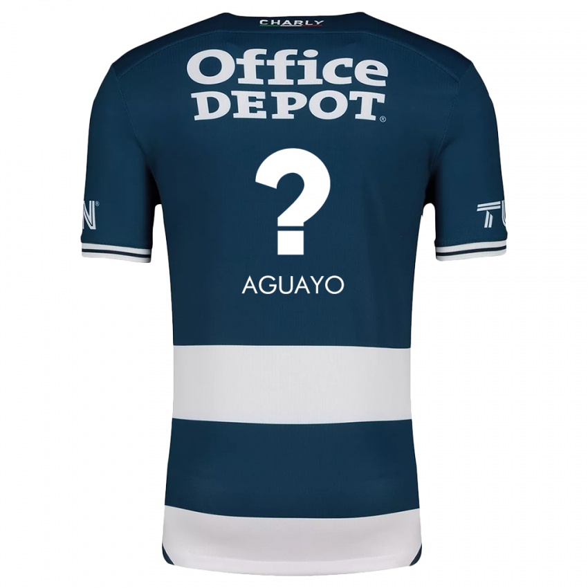 Kinder Sergio Aguayo #0 Blau Weiss Heimtrikot Trikot 2024/25 T-Shirt