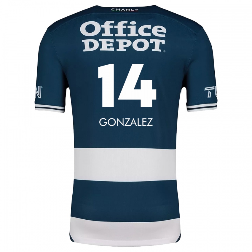 Kinder Arturo González #14 Blau Weiss Heimtrikot Trikot 2024/25 T-Shirt