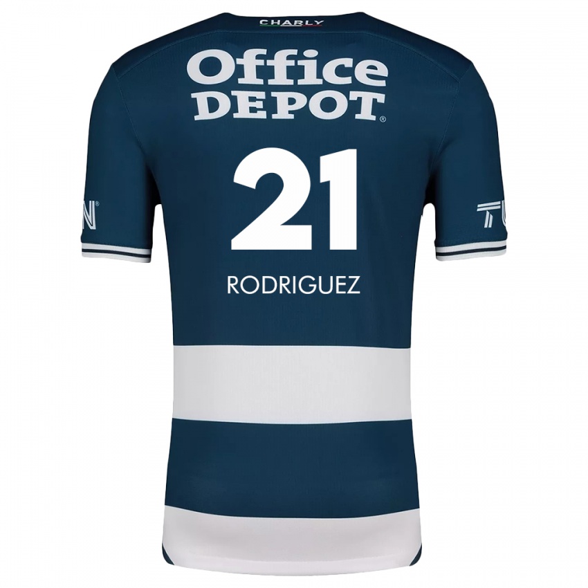 Kinder Valentín Rodríguez #21 Blau Weiss Heimtrikot Trikot 2024/25 T-Shirt