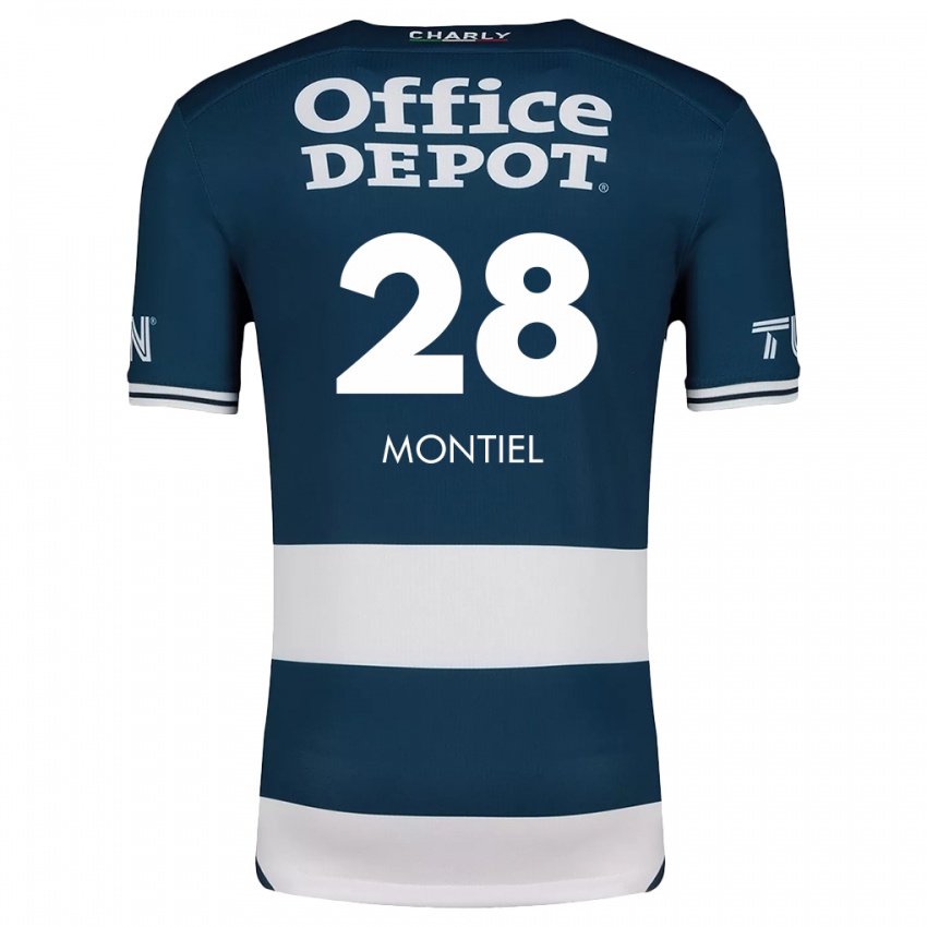 Kinder Elías Montiel #28 Blau Weiss Heimtrikot Trikot 2024/25 T-Shirt