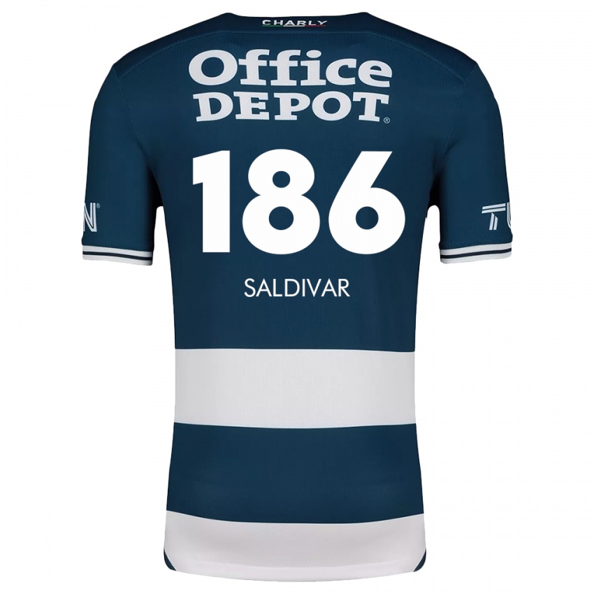 Kinder José Saldívar #186 Blau Weiss Heimtrikot Trikot 2024/25 T-Shirt