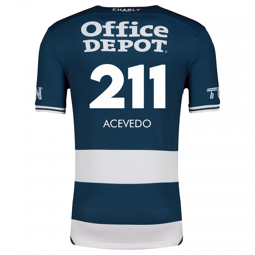 Kinder Gerardo Acevedo #211 Blau Weiss Heimtrikot Trikot 2024/25 T-Shirt