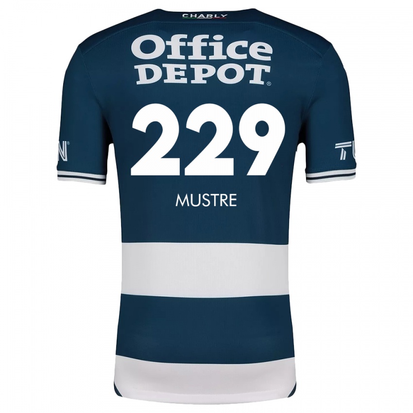 Kinder Eduardo Mustre #229 Blau Weiss Heimtrikot Trikot 2024/25 T-Shirt